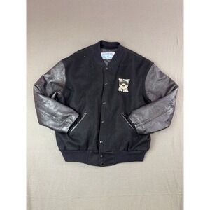 Vintage Horizon Wool Leather The Planet Radio Station Varsity Jacket Mens XL